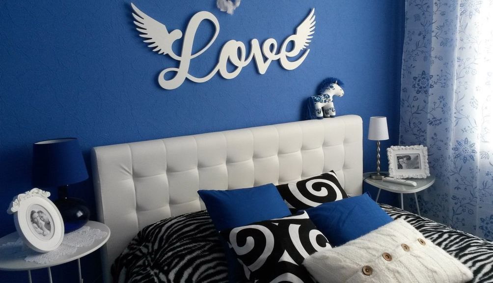 объемные буквы украшение интерьера спальни