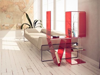 оригинальная полка из оргстекла