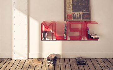 полка для книг из пластика