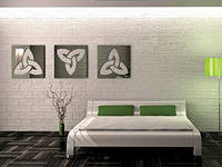 декоративное украшение гостиной акриловое зеркало